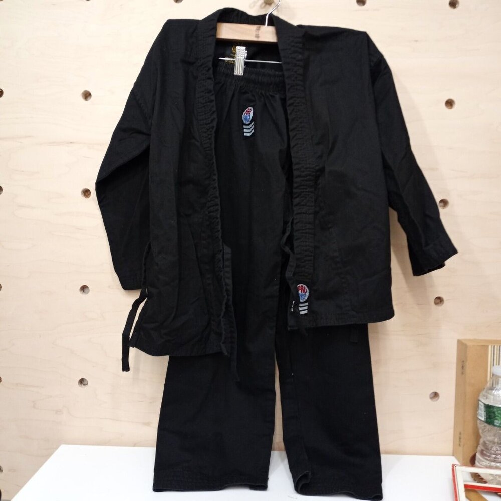 Pro Force Gladiator Karate Uniform Black Size 0. Elastic Waist
